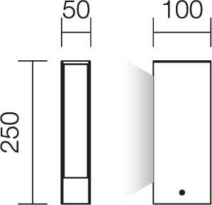 6W LED pastatomas lauko šviestuvas TWIN, rūdžių sp., 3000K, IP65, 9470