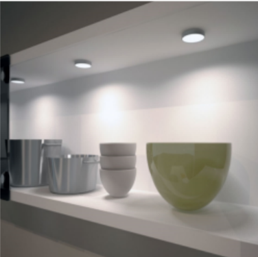 6W LED paviršinė panelė, 3000K, IP44, balta