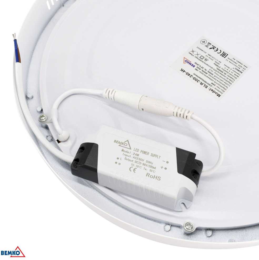 6W LED paviršinė panelė TALAR SLR, balta, 3000K