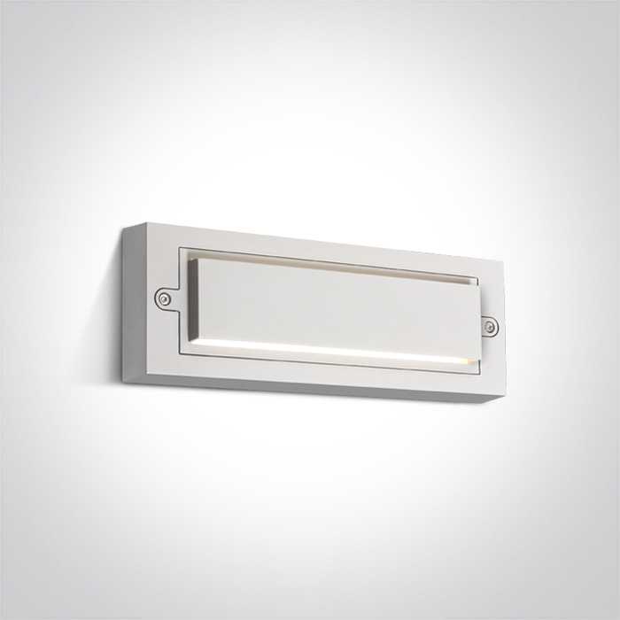 6W LED paviršinis fasado šviestuvas, baltas, 3000K, 67502B/W/W