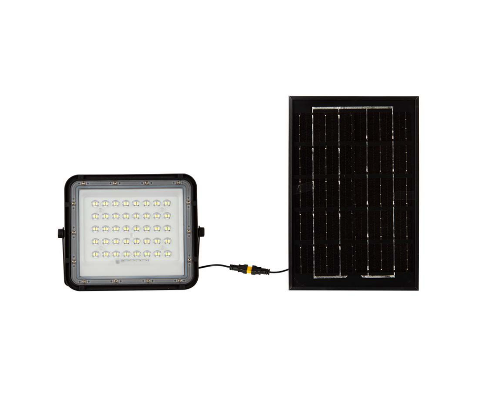 V-tac 6W LED prožektorius su saulės baterija, juodas, 6400K