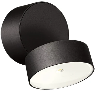 Sieninis šviestuvas 6W LED sieninis fasado šviestuvas, juodas, 3000K, IP65, E435