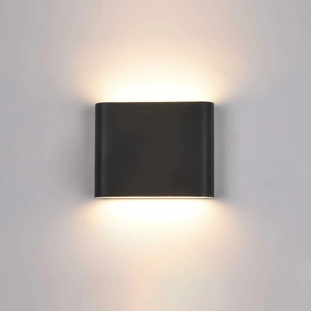 Pakabinamas šviestuvas 6W LED sieninis fasado šviestuvas ROMANO, juodas, 3000K