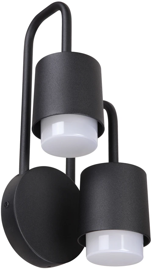 Lubinis šviestuvas Italux 6W LED sieninis fasado šviestuvas SORANO, juodas, 3000K, IP44