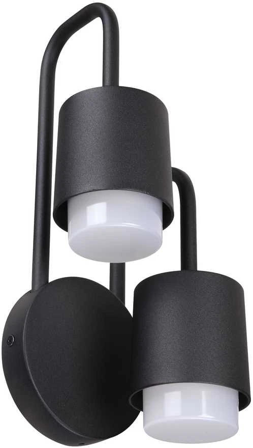 Lubinis šviestuvas Italux 6W LED sieninis fasado šviestuvas SORANO, juodas, 3000K, IP44