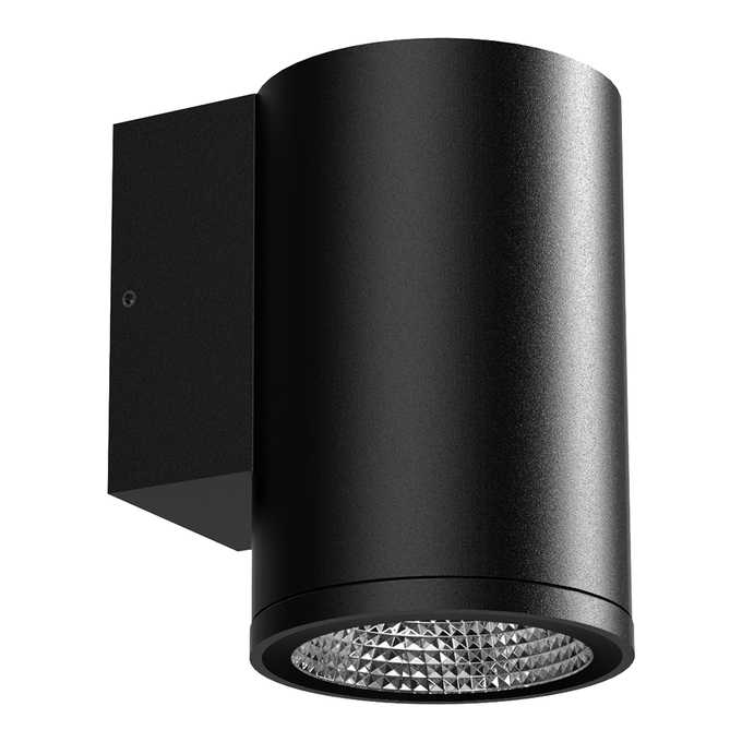 6W LED sieninis fasado šviestuvas SPOT ROUND, juodas, 3000K, 40°, IP65