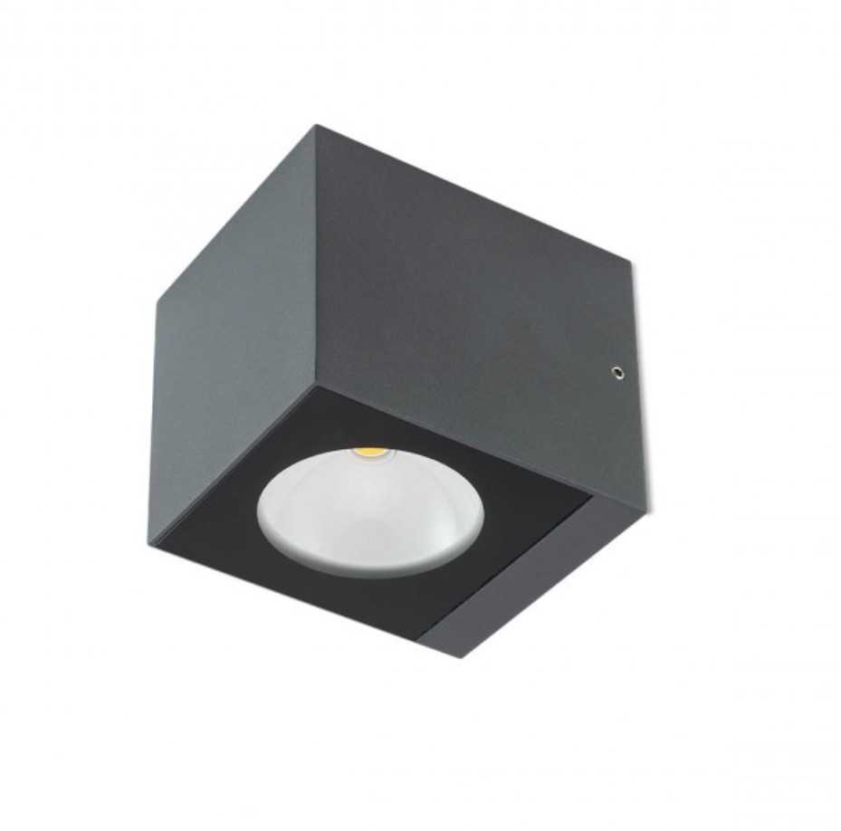 6W LED sieninis fasado šviestuvas TEKO, tamsiai pilkas, 3000K, 90098