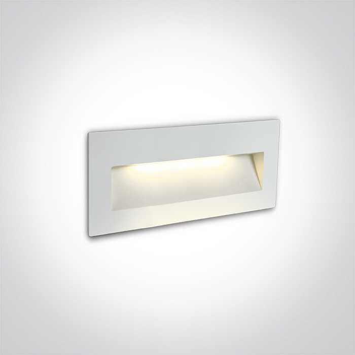 6W LED sieninis įleidžiamas fasado šviestuvas, baltas, 2200/2700/3000/4000K, IP65, 68068B/W/V
