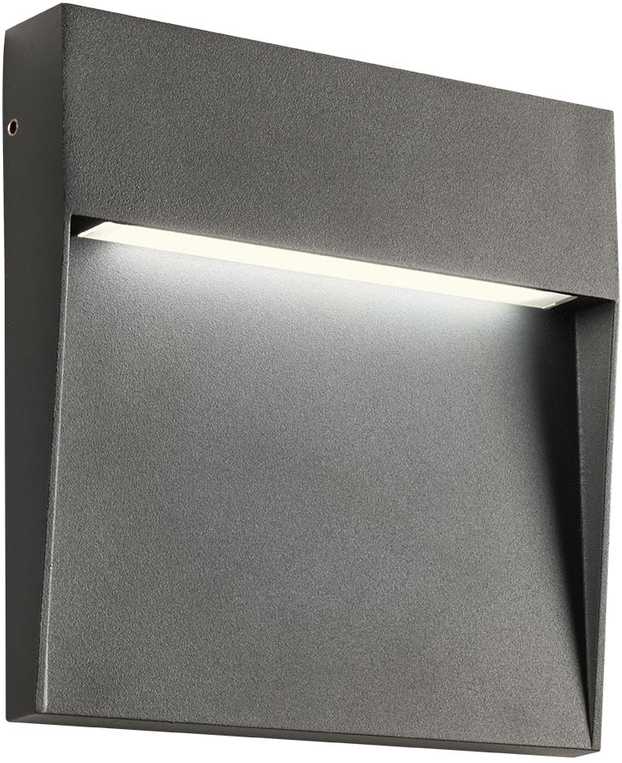 6W LED sieninis lauko šviestuvas LANDER, tamsiai pilkas, 3000K, IP54, 90479