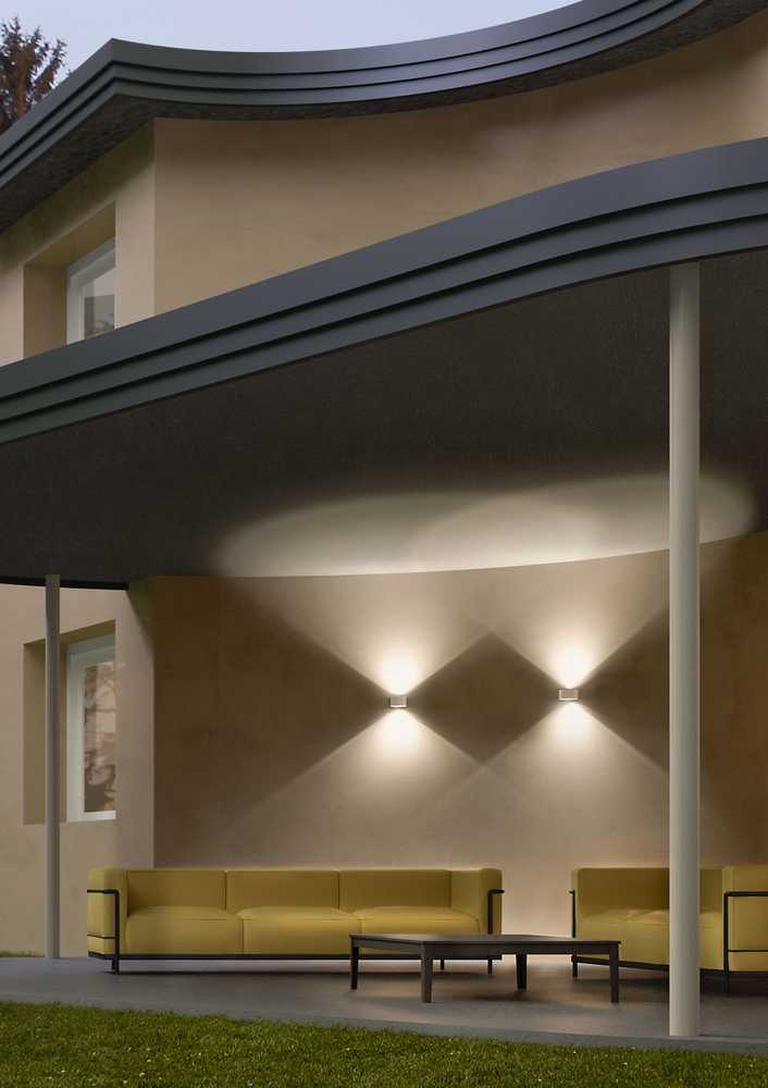6W LED sieninis lauko šviestuvas LOG, tamsiai pilkas, 3000K, IP65, 90061