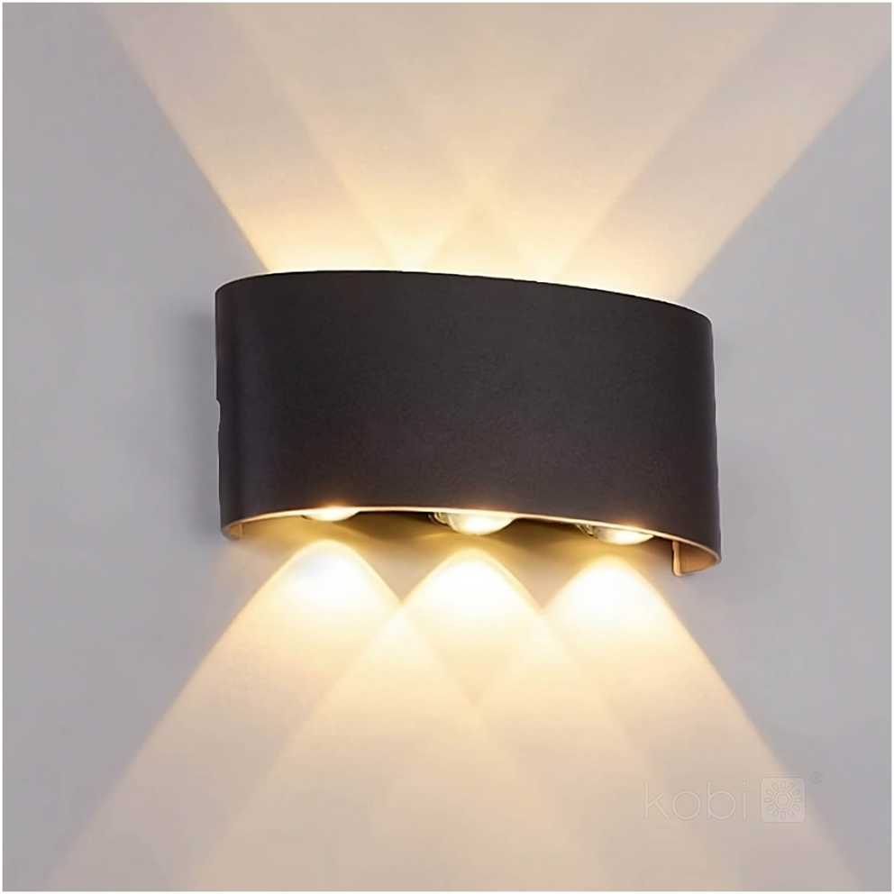 6W LED sieninis lauko šviestuvas LUMEPRA, juodas, 3000K, IP54