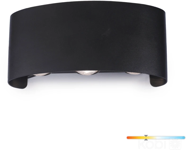 Sieninis šviestuvas 6W LED sieninis lauko šviestuvas LUMEPRA, juodas, 3000K, IP54