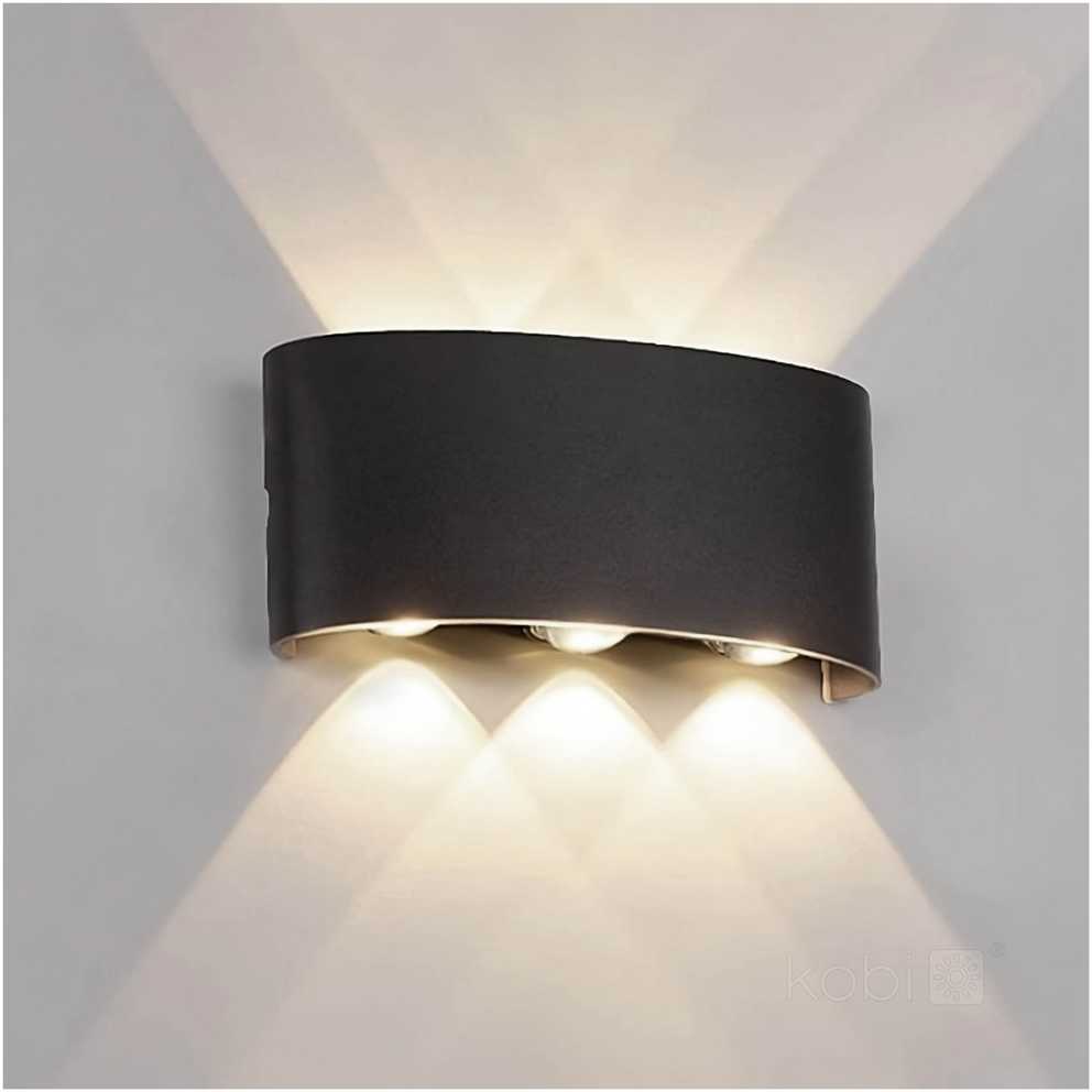 6W LED sieninis lauko šviestuvas LUMEPRA, juodas, 4000K, IP54