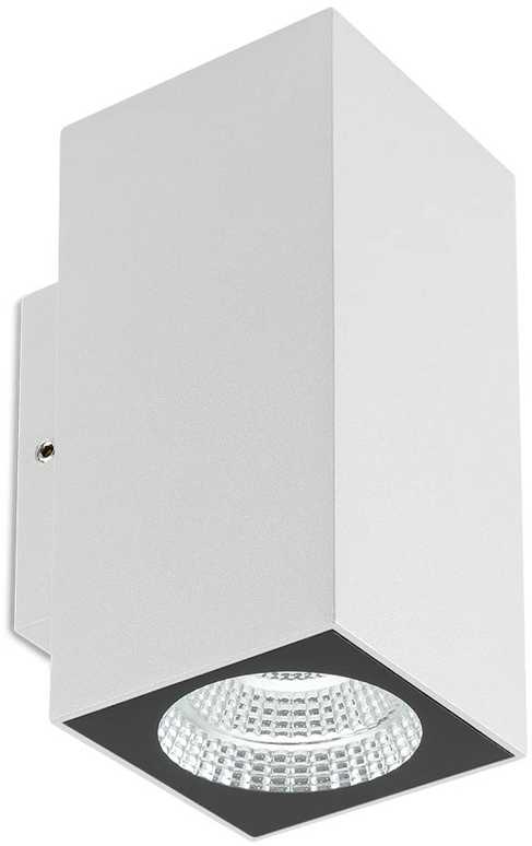 Sieninis šviestuvas 6W LED sieninis lauko šviestuvas QUAD, baltas, 3000K, IP65, 90087