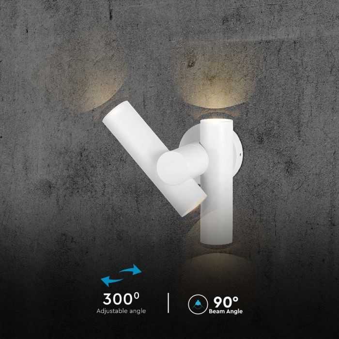 V-tac 6W LED sieninis šviestuvas, baltas, 3000K