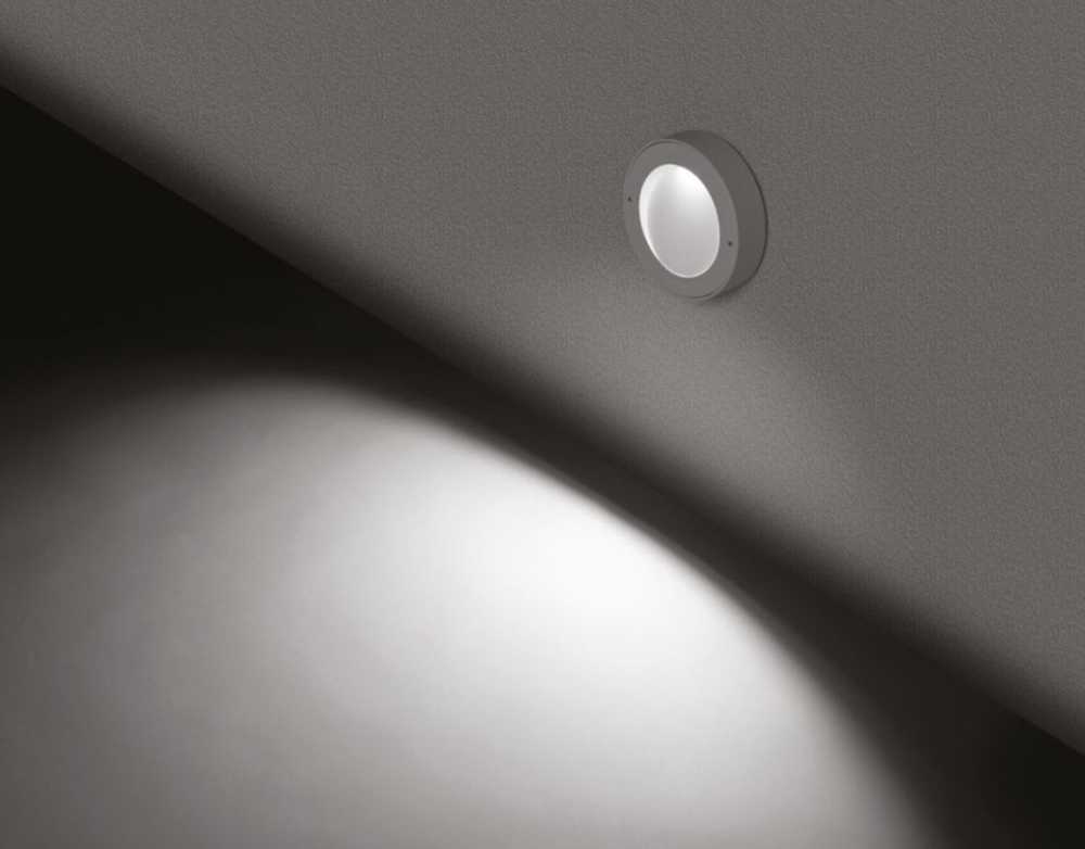 6W LED sieninis šviestuvas KOI 120, antracito sp., 3000K, IP66