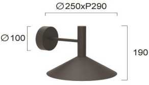 6W LED sieninis šviestuvas MARSI, juodas, 3000K, 4319800