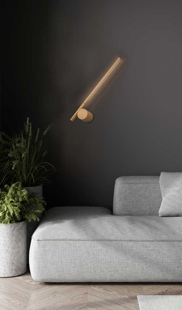 Viokef 6W LED sieninis šviestuvas NOVITA, aukso sp., 3000K, 4293001