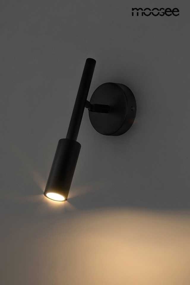6W LED sieninis šviestuvas PRISMA, juodas, 3000K