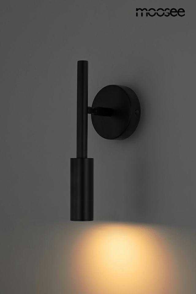 6W LED sieninis šviestuvas PRISMA, juodas, 3000K