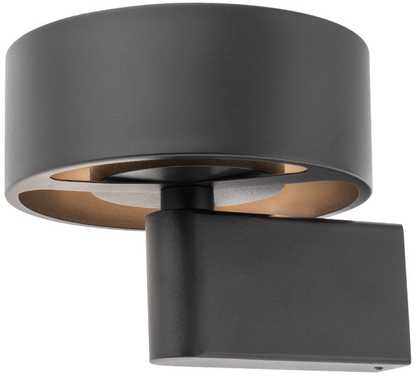 6W LED sieninis šviestuvas PUNKT, juodas, 3000K