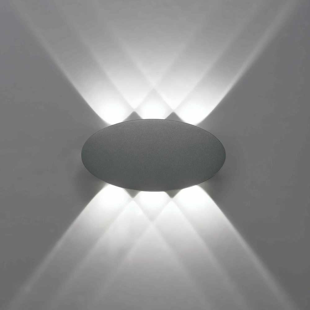 6W LED sieninis šviestuvas SMOOTH, tamsiai pilkas, 3000K, 4285100