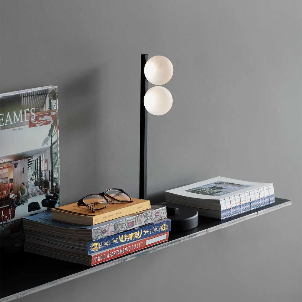 Ideal Lux 6W LED stalo šviestuvas PING PONG, juodas, 3000K, 313320
