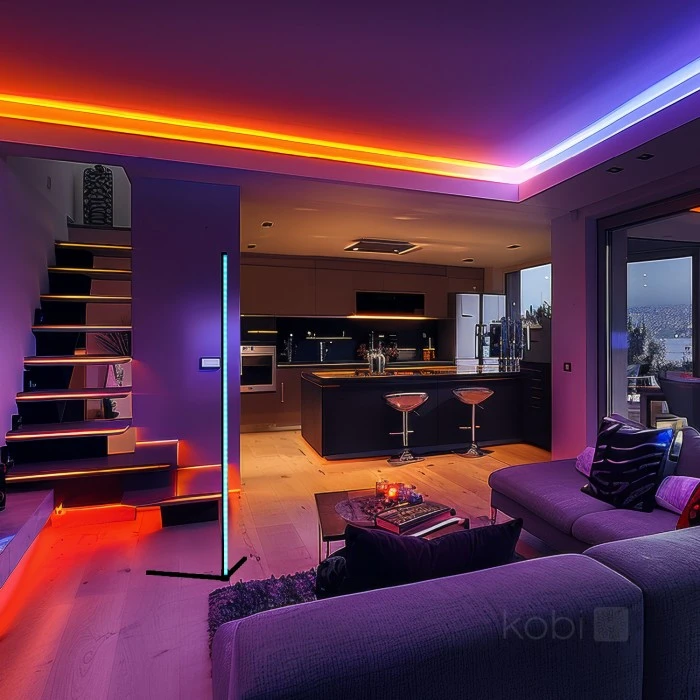 6W LED toršeras PLAY SL, juodas, RGB