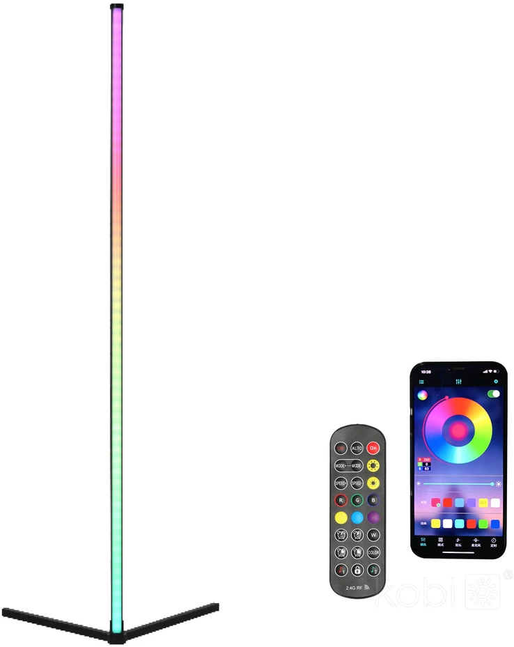 6W LED toršeras PLAY SL, juodas, RGB