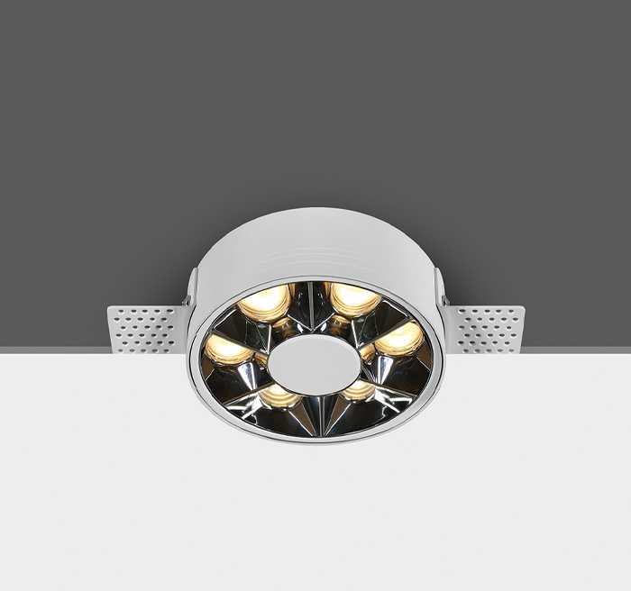 6W LED užglaistomas šviestuvas, baltas, 3000K, 10106XTR/W/W