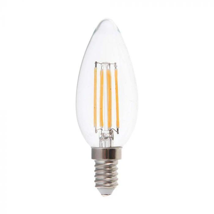 V-tac 6W LED žvakės formos filamentinė lemputė, E14, 4000K