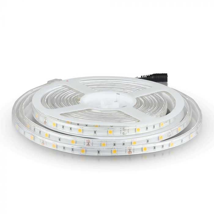 6W/m LED juosta, 30LED/m, 6500K, IP65, 5 metrų ritė
