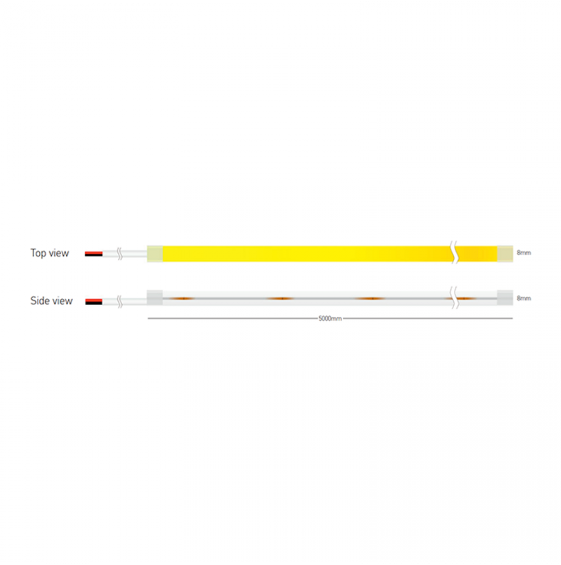 6W/m LED NEON juosta, 24V, 238LEDs/m, 2700K, IP20, 5m ritė, LS61