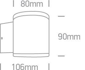 6W LED cilindro formos šviestuvas, baltas, 3000K, 67138E/W/W