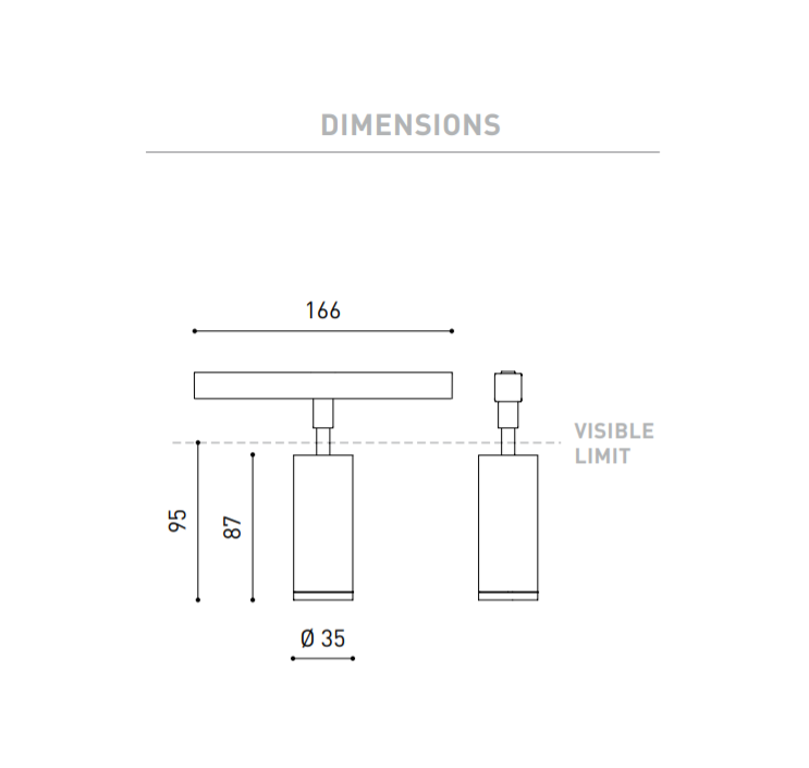 6W šviestuvas į magnetines sistemas FIT 35 48V, 3000K, juodas
