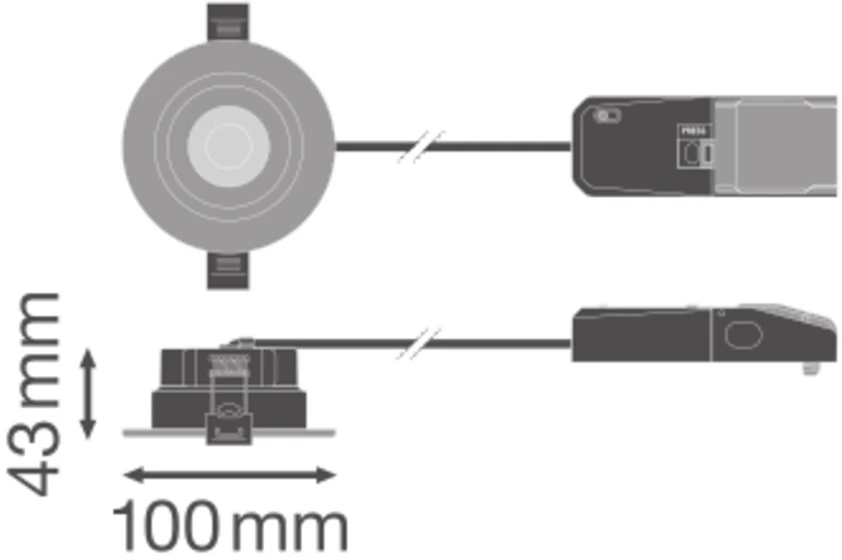 Ledvance 7/5W LED įleidžiamas šviestuvas SP CBO, baltas, 2700/3000/4000/6000K, 60°, dimeriuojamas, IP65