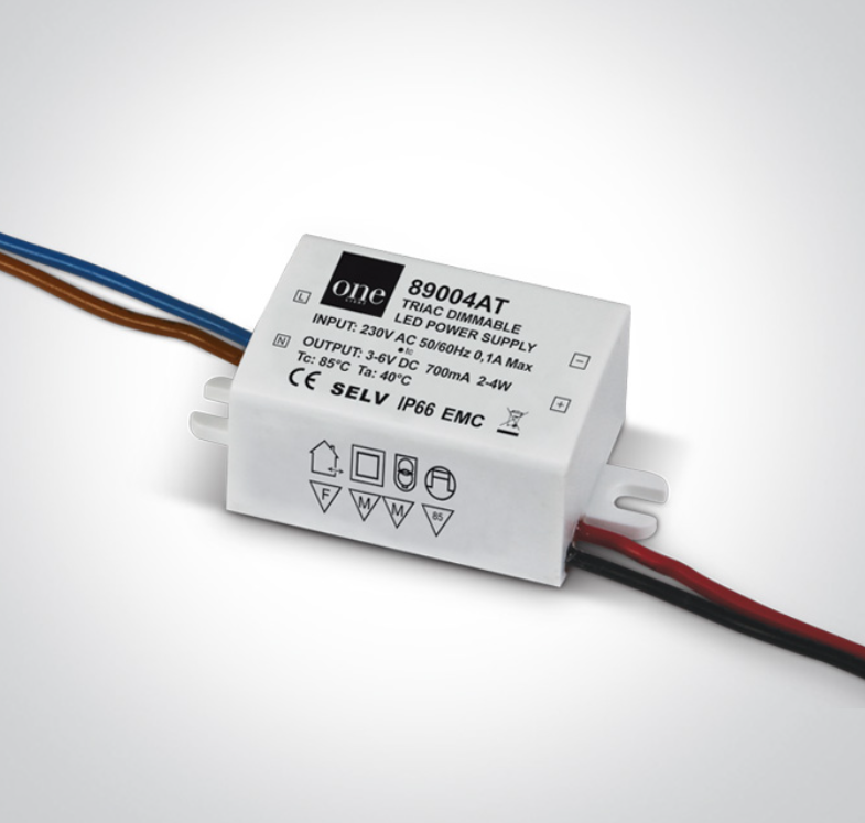 2-4W 700mA LED maitinimo šaltinis, IP66, dimeriuojamas, 89004AT