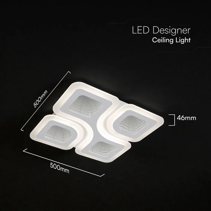 70W LED lubinis šviestuvas, baltas, 3000-6500K, dimeriuojamas