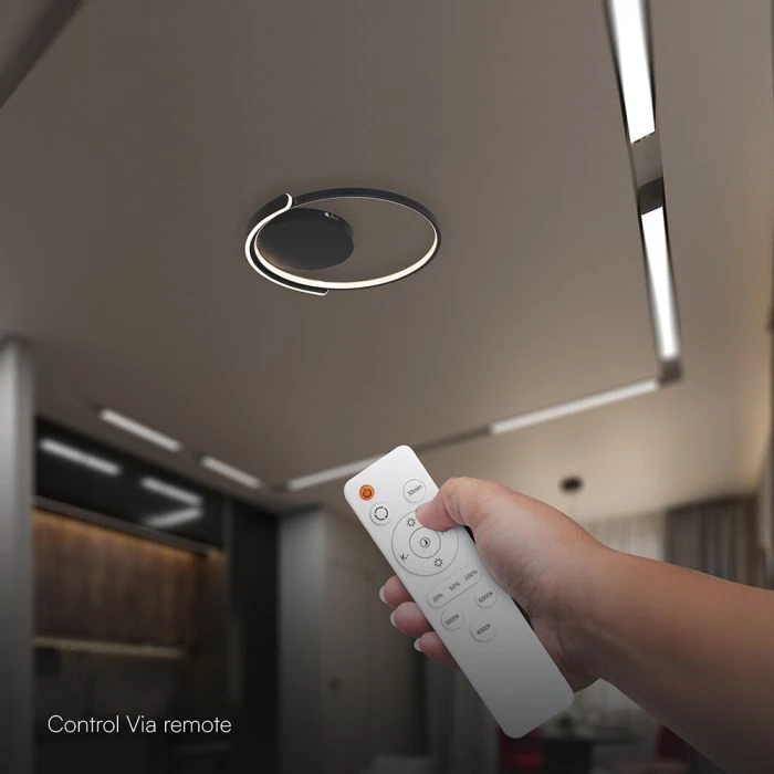 70W LED lubinis šviestuvas, juodas, 3000-6500K, dimeriuojamas