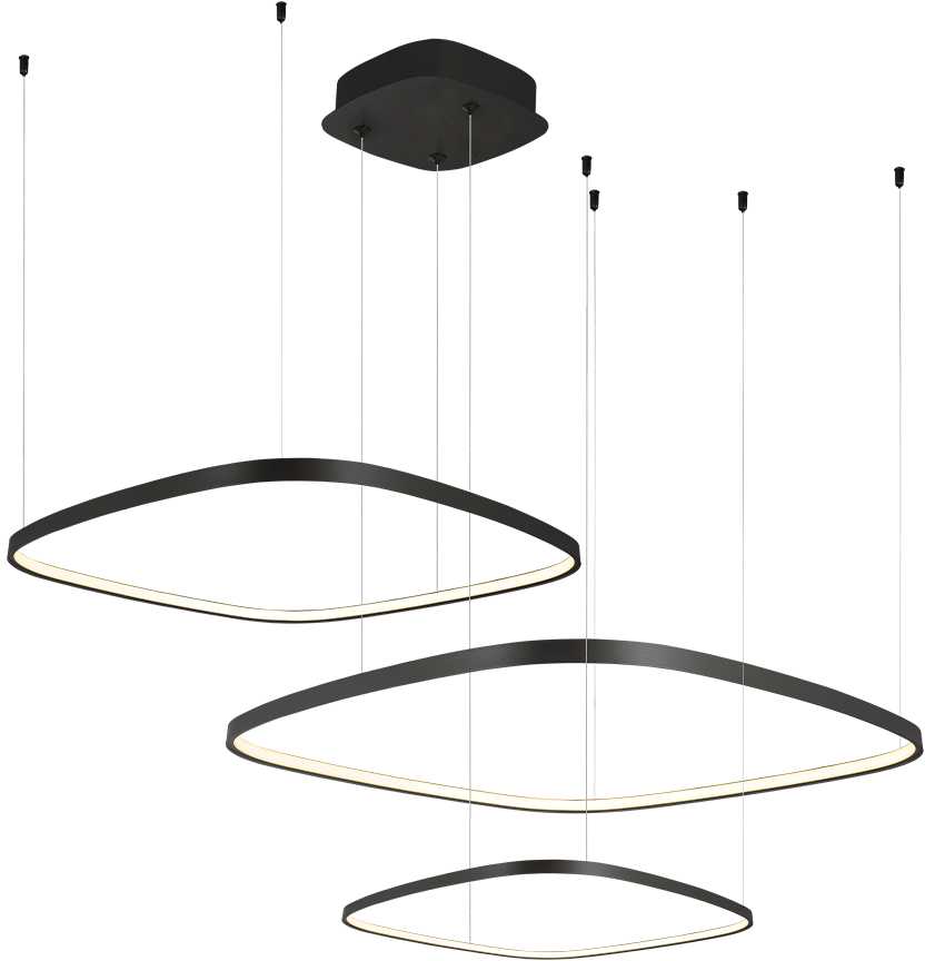 70W LED pakabinamas šviestuvas LORENZO, juodas, 3000/4000/6000K, dimeriuojamas, 4319400