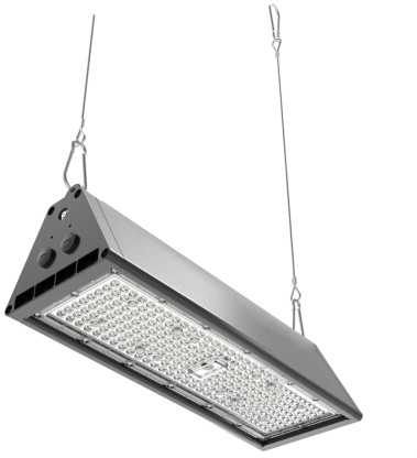 72/95/120W LED linijinis pramoninis šviestuvas NICO, juodas, 3000/4000/6000K, 60x90°, IP65