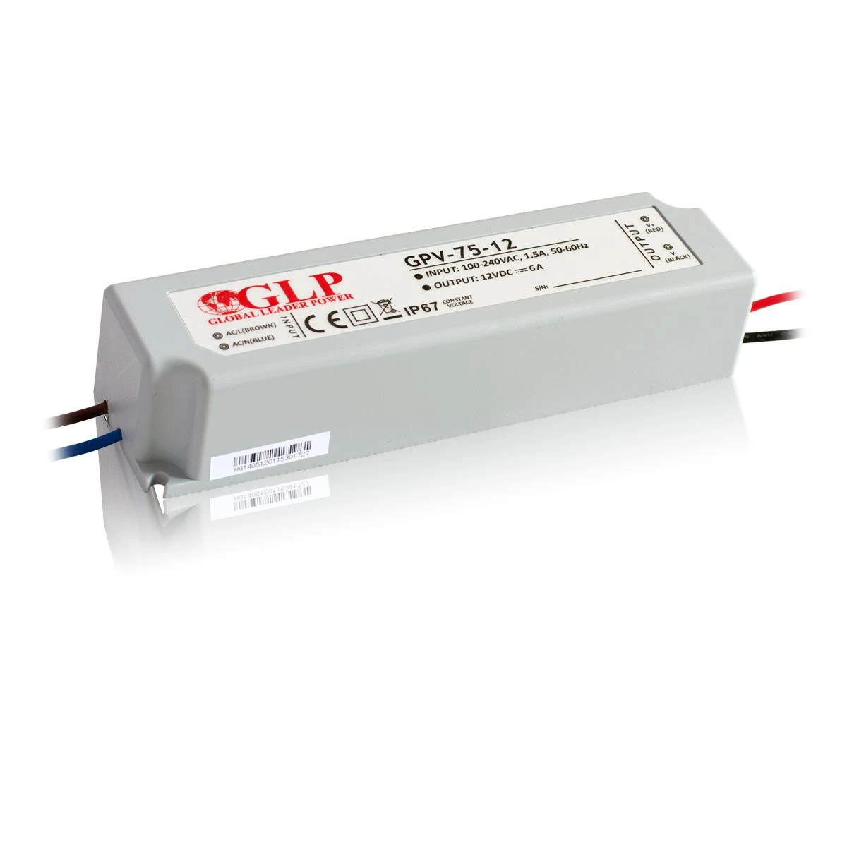 TST 72W LED Maitinimo šaltinis GLP 12V IP67