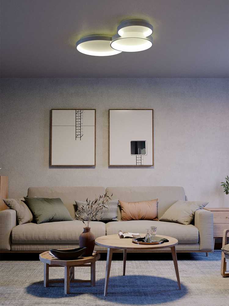 72W LED paviršinis lubinis šviestuvas COMBI, matinės aukso sp., 3000/4000/6000K, dimeriuojamas