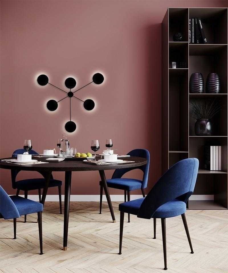 72W LED sieninis šviestuvas SHADOW 6, juodas, 3000K