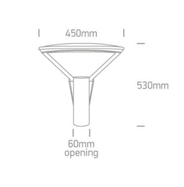 75W LED gatvės šviestuvas, juodas, 4000K, 70112/B/C