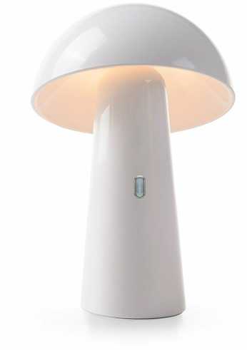 7,5W LED įkraunamas stalo šviestuvas SHITAKE, baltas, 3000K, IP44, su MicroUSB jungtimi, dimeriuojamas