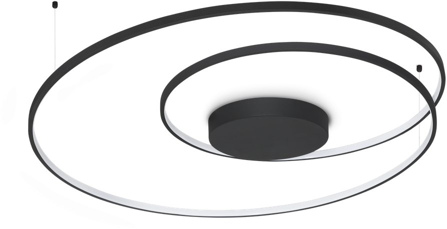 75W LED lubinis šviestuvas OZ, juodas, 3000K, 364995