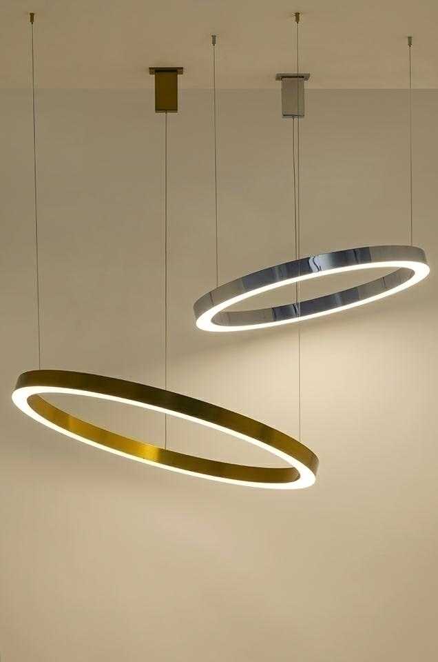 75W LED pakabinamas šviestuvas RING 100, aukso sp., 3000K