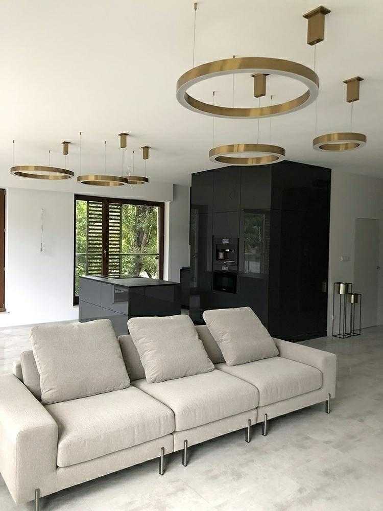75W LED pakabinamas šviestuvas RING 100, aukso sp., 3000K