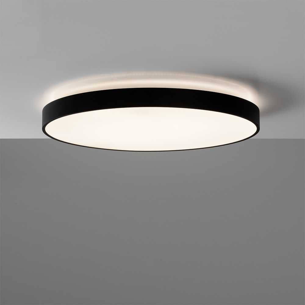 76W + 10,5W LED lubinis šviestuvas LISBOA, juodas, 3000/4000K, P3851270N